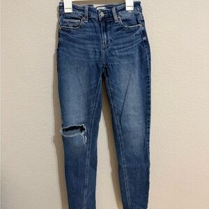 PAIGE Indigo Distressed Skinny Jeans